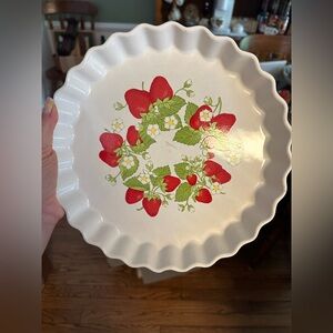 Strawberry Design Pie Dish